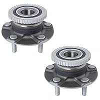 Vista 880 de TRQ Juego de 2 rodamientos de rueda trasera y conjunto de cubo con sensor ABS compatible con Ford Transit Connect 2014-2018