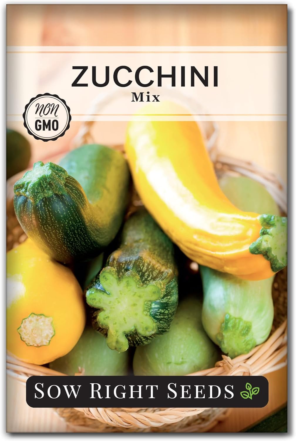 Sow Right Seeds Zucchini Mix Seed for Planting NonGMO Heirloom Packet with