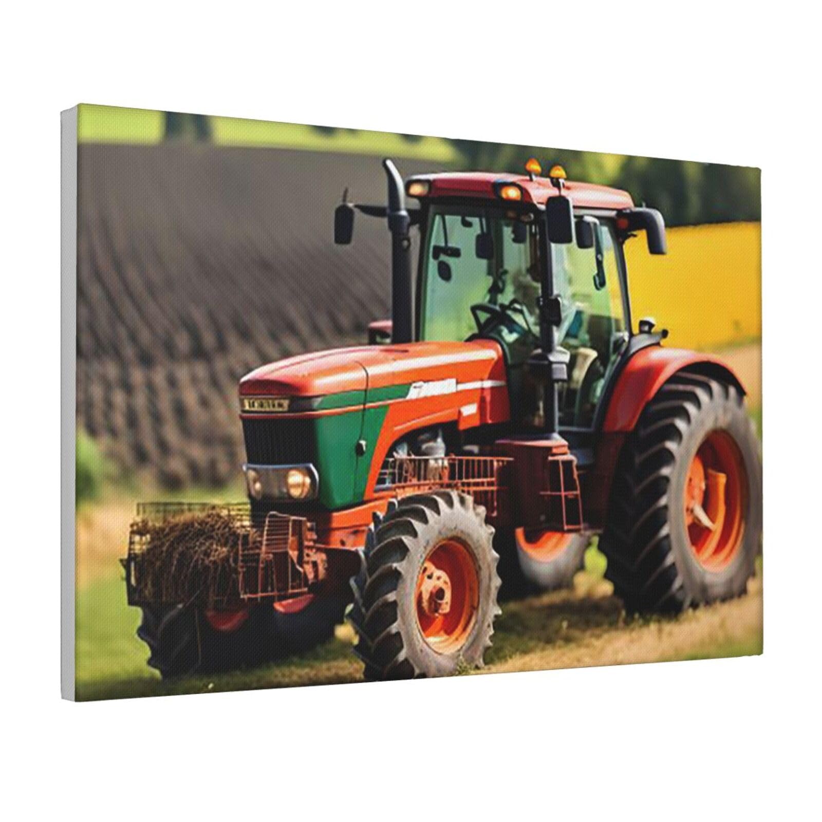 Framed Wall Art for Living Room Art Work, Company Farm Tractors Picture Prints Modern Office Wall Paintings Poster Aesthetic Wall Decorations for Home Decor Ready To Hang 16"x24"