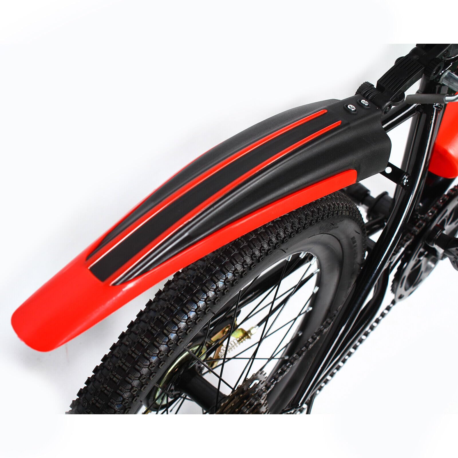 Bicicletta per bambini da 20 pollici, per ragazzi, ragazze, mountain bike, 6 marce, verde e rosso