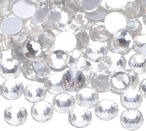 Miniatura 8 de 3000 diamantes de imitación de cristal redondos para arte de uñas, con parte trasera plana, para hacer accesorios de bricolaje, zapatos, ropa, arte
