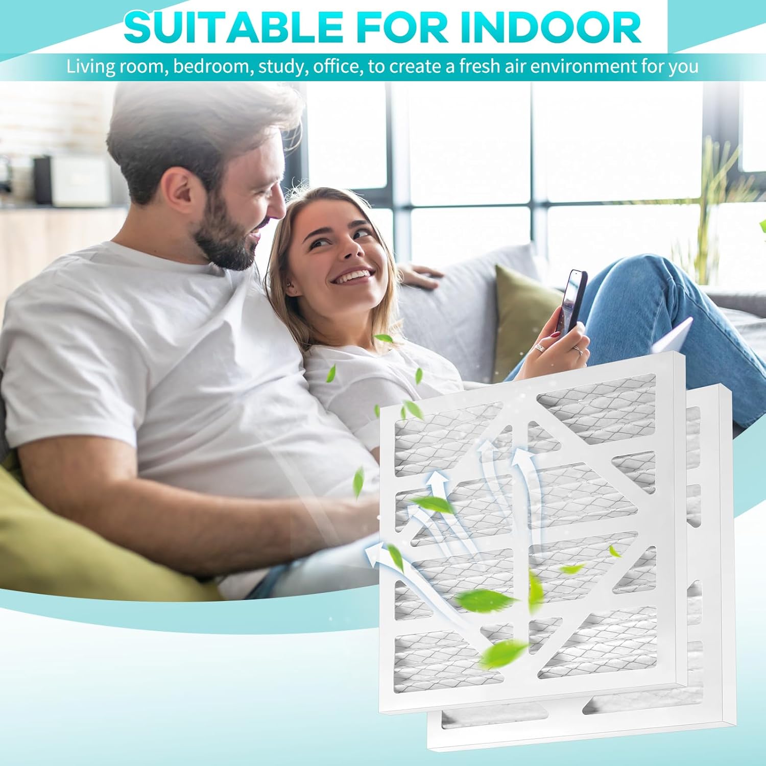 10 Pack HEPA 550 Air Filter Replacement Set Compatible with CleahShield HEPA 550 Air Scrubber and Abestorm HEPA 550 Air Scrubber MERV-13 Filter Size 13.7×14.8×0.8 in - Image 4