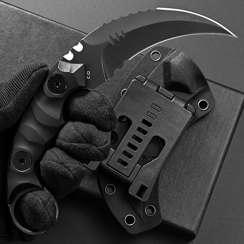 Miniatura 6 de C1691N Cuchillo de hoja fija, D2 de acero y nailon con mango de fibra de vidrio para exteriores, para supervivencia, senderismo, campamento con