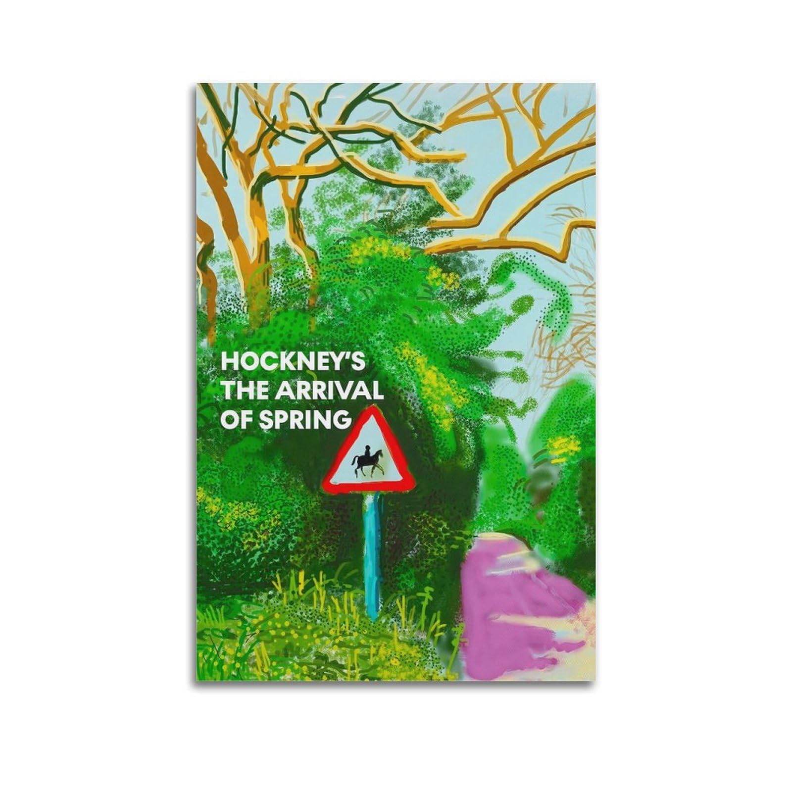 JoenTdrn David Hockney Vintage Abstract Aesthetic Canvas Wall Art Print Home Decor for Bedroom Living Room12x18inch(30x45cm) Unframe-style