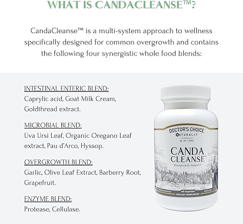 Miniatura 4 de Mt. Capra CandaCleanse Soporte para el crecimiento excesivo, suplemento de salud digestiva con potentes nutrientes que incluyen ácido caprílico,