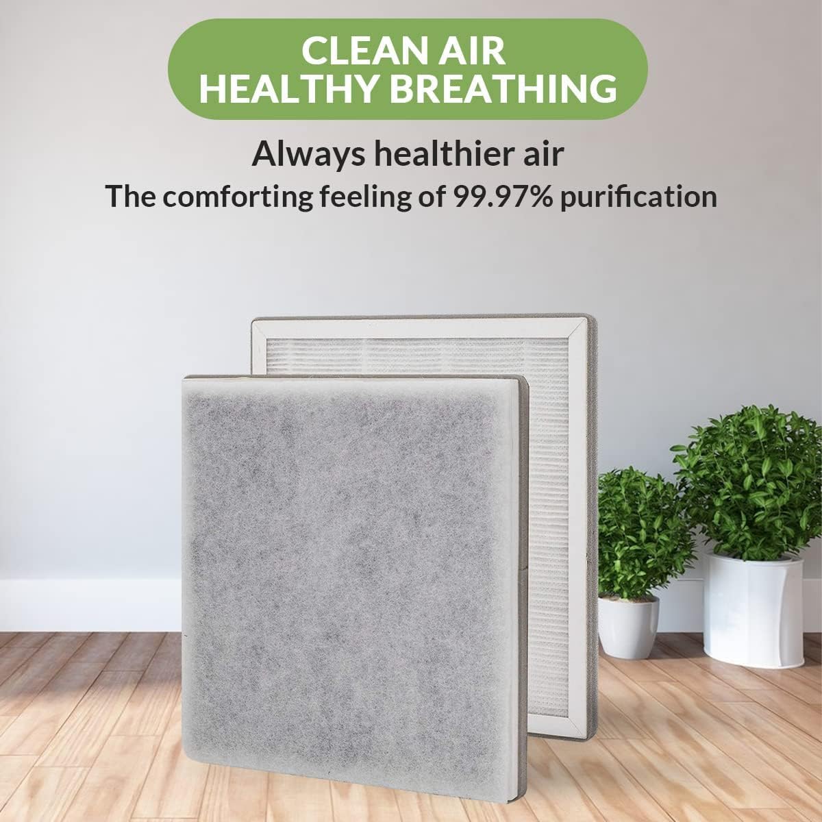Replacement Filter Compatible with PureZone Pure Enrichment 3-in-1 Air High-Efficiency H13 Grade True HEPA Purifier Part No PEAIRFIL 4-Pack