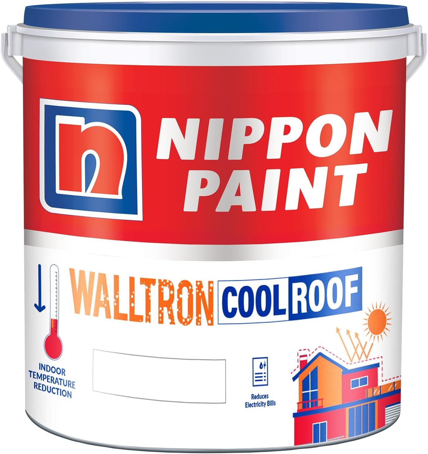 Nippon Paint Walltron - Summer Cool Roof | Solar Reflective Roof Coating | Heat Resistance Paint | High SRI (White, 10 Kg)