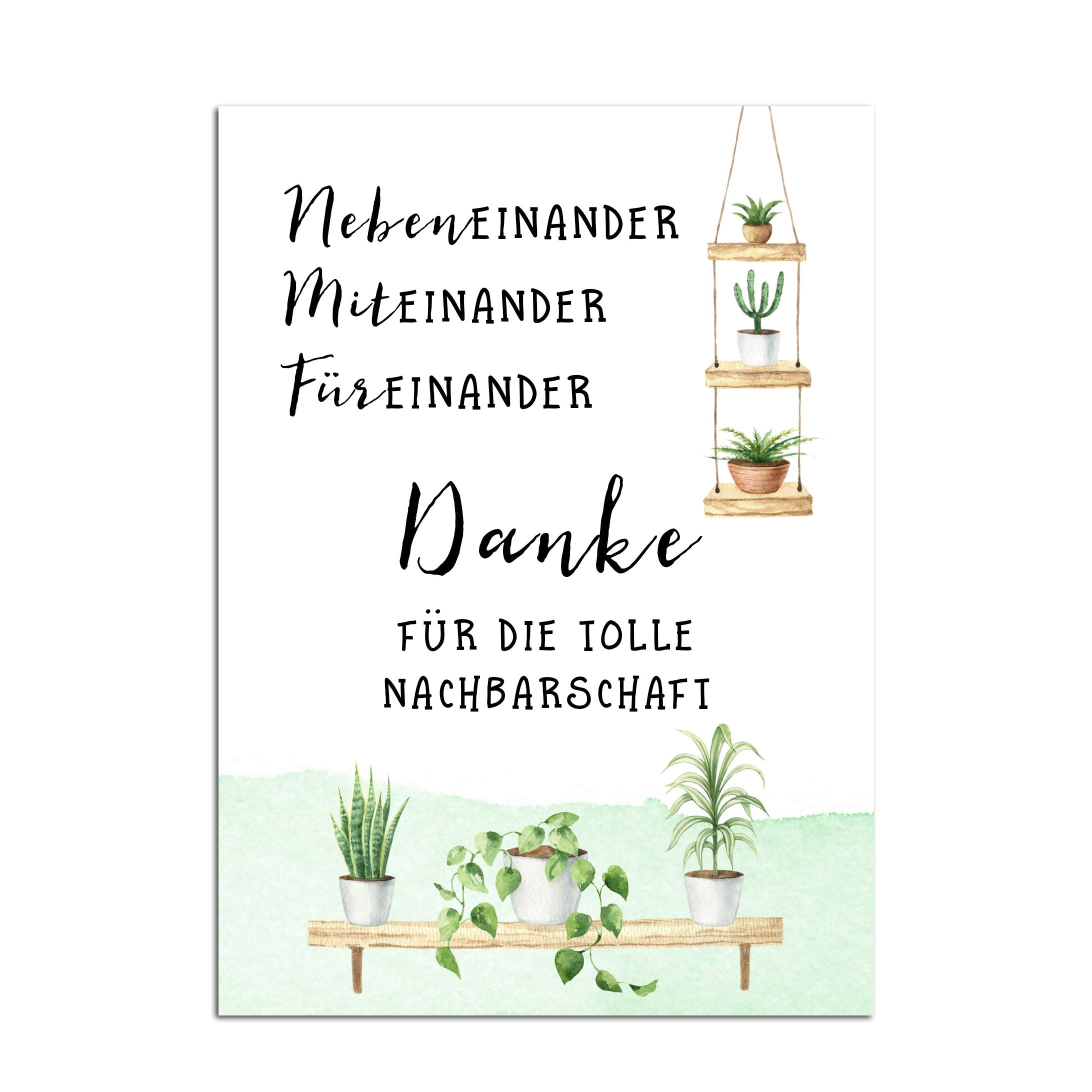 Dankeskarte Für Nachbarn – 'So Thankful For A Great Neighbor Like You', 12,7x17,8 Cm, Mit Umschlag