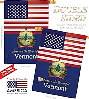 Vista 3 de Juego de tacos de bandera de la casa de Vermont de Estados Unidos, Estados Unidos, territorios americanos, República, país, área particular, pequeña