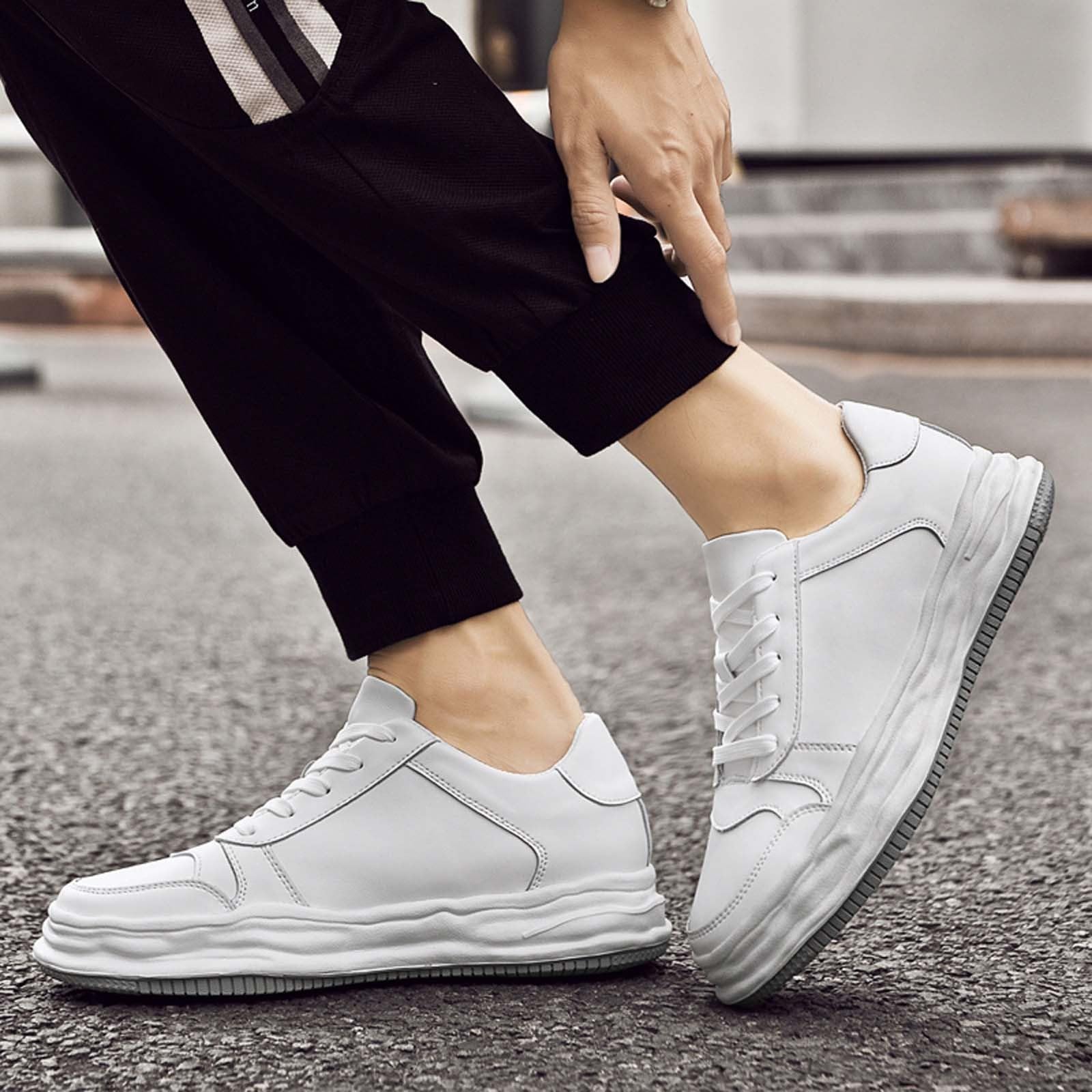 Generisch Zapatillas deportivas para hombre zapatillas de ascensor elevar altura plantilla zapatos más grandes hombres ocio cómodos deportes transpirables zapatos casuales