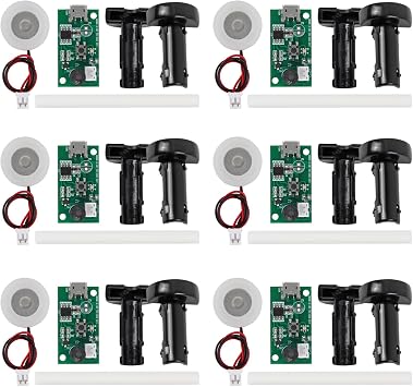 6pcs DC 5V USB Humidifieration Atomization Disc Micro Interface Atomization Drive Circuit Board for DIY Home