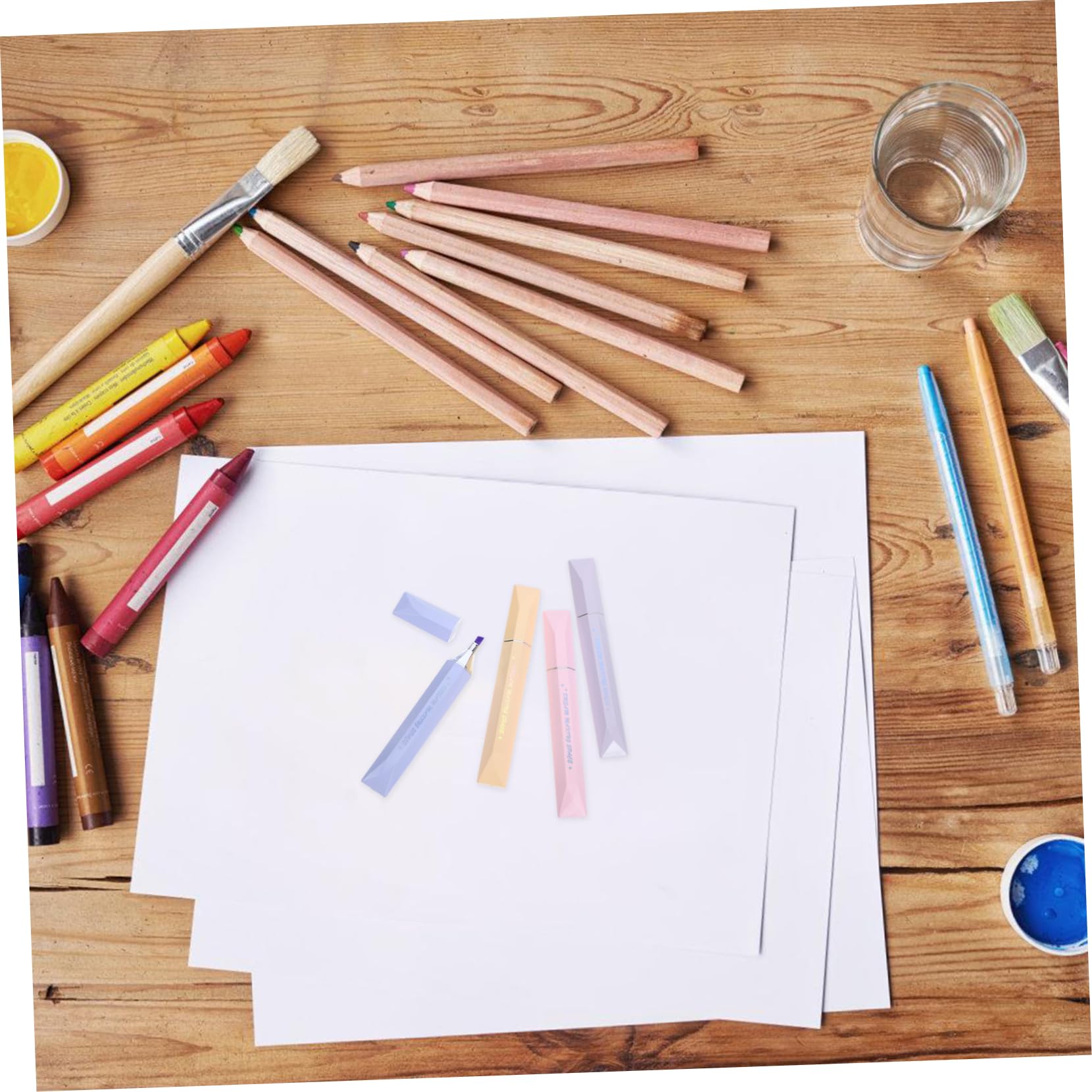 VILLCASE 12pezzi Evidenziatori Colorati Punta Per Studio e Ufficio Per Disegni e Set Evidenziatori Fluorescenti Per Studenti