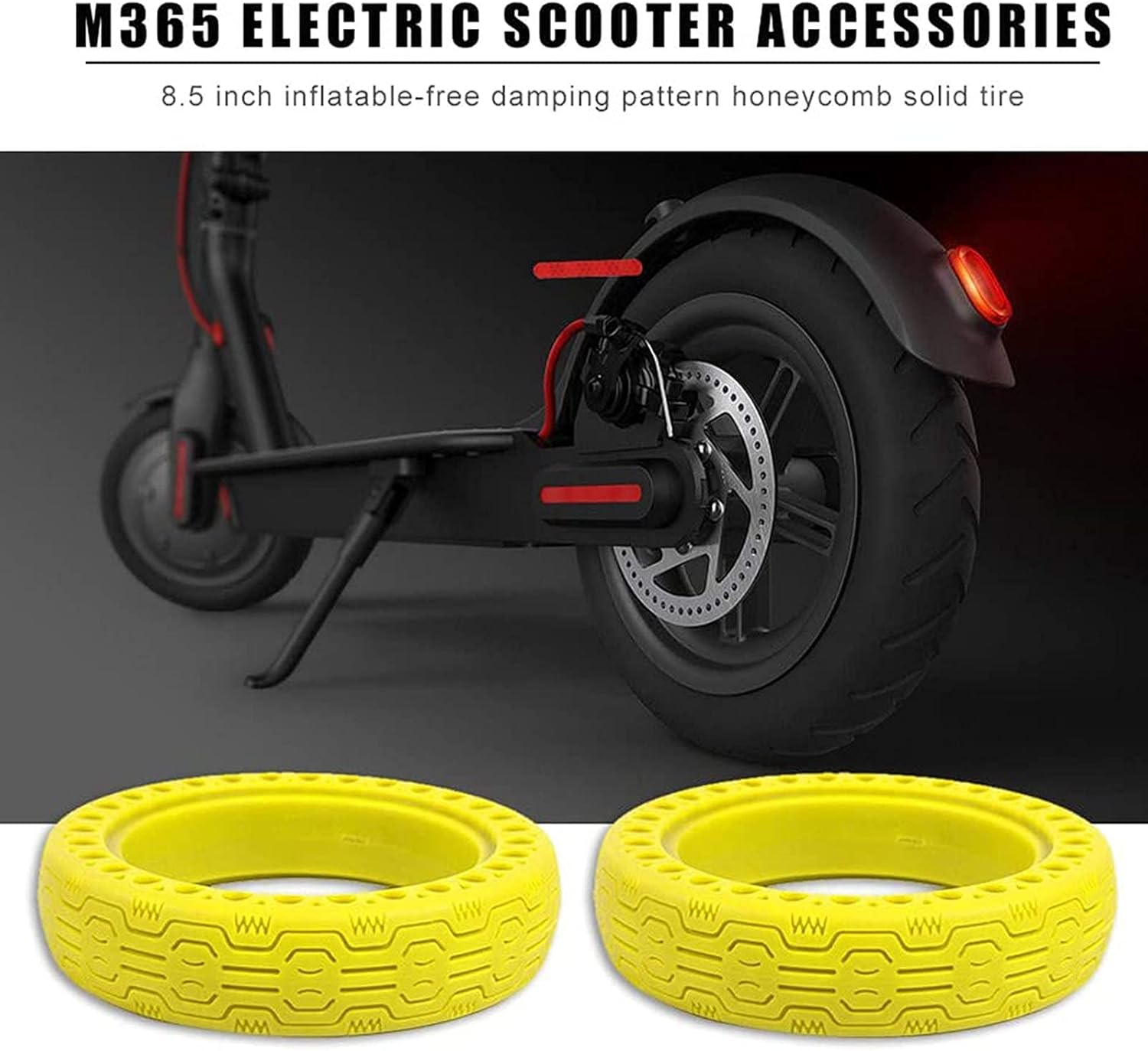 電動スクータータイヤ、8.5インチゴムソリッドホールタイヤ交換用タイヤ非空気圧式電動スクーター用