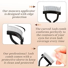 docolor Eyelash Curler with Eyelash Comb, Lash Curler with 8 Pcs Silicone Refill Pads Suitable for All Eye Shapes Curl up to one Day Easy to Operate No Pinching or Pulling Eyelash Eye Makeup Tool