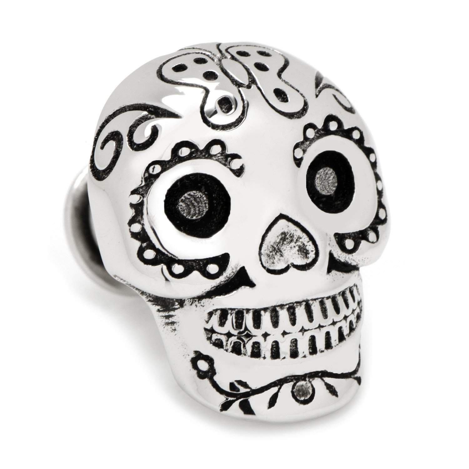 Ox and Bull Trading Co. Day of the Dead Skull Lapel Pin, One Size