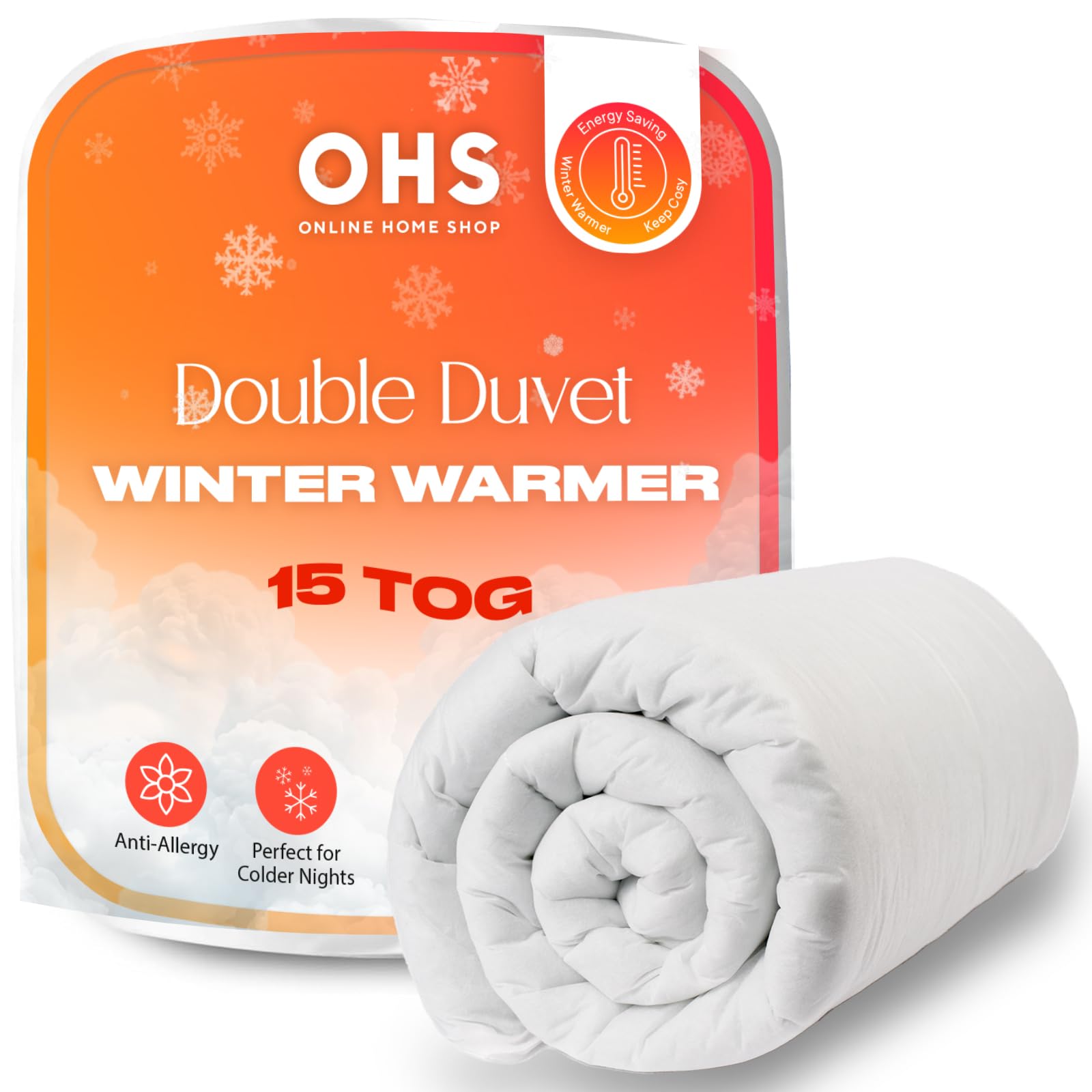 Summer 7.5 Tog Duvet Quilt - White / Double / 15