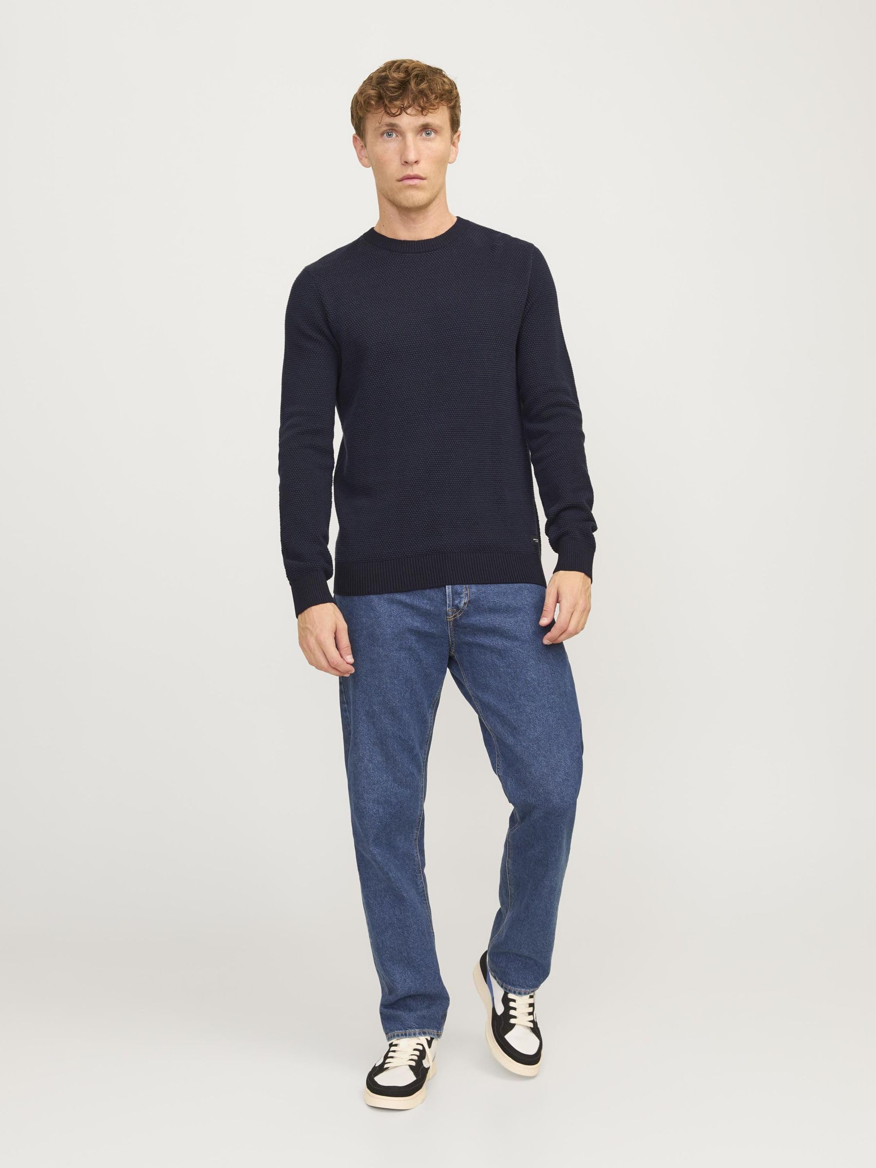 JACK & JONES Jjeglobe Knit Crew Neck Noos Jersey de Punto para Hombre