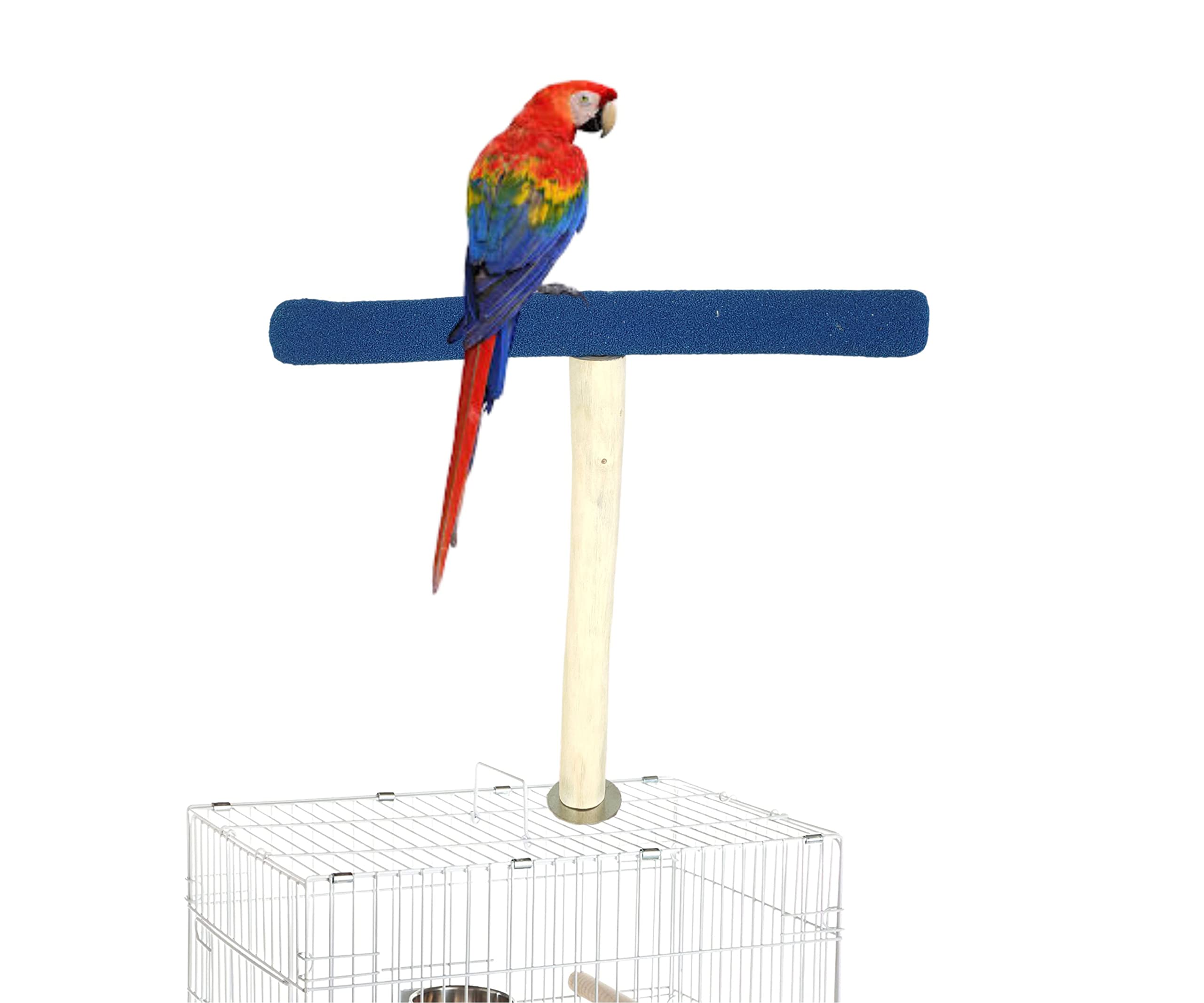 KSK Pet Bird Perch T Stand Parrot Rough-surfaced Stand Toy Branch Nature Wood Quartz Sand Branches Nail Perch for Grey Parrot,Macaw,Cockatoo Size Bird Cage Accessories Bird Perch (B0108L2CKG) Amazon Price History, Amazon Price Tracker