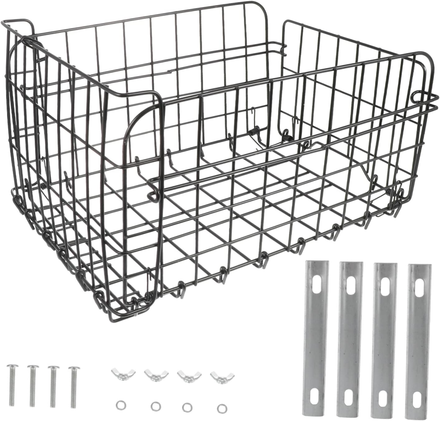 Toddmomy 1pc Bicycle Rear Basket Folding Bike Pet