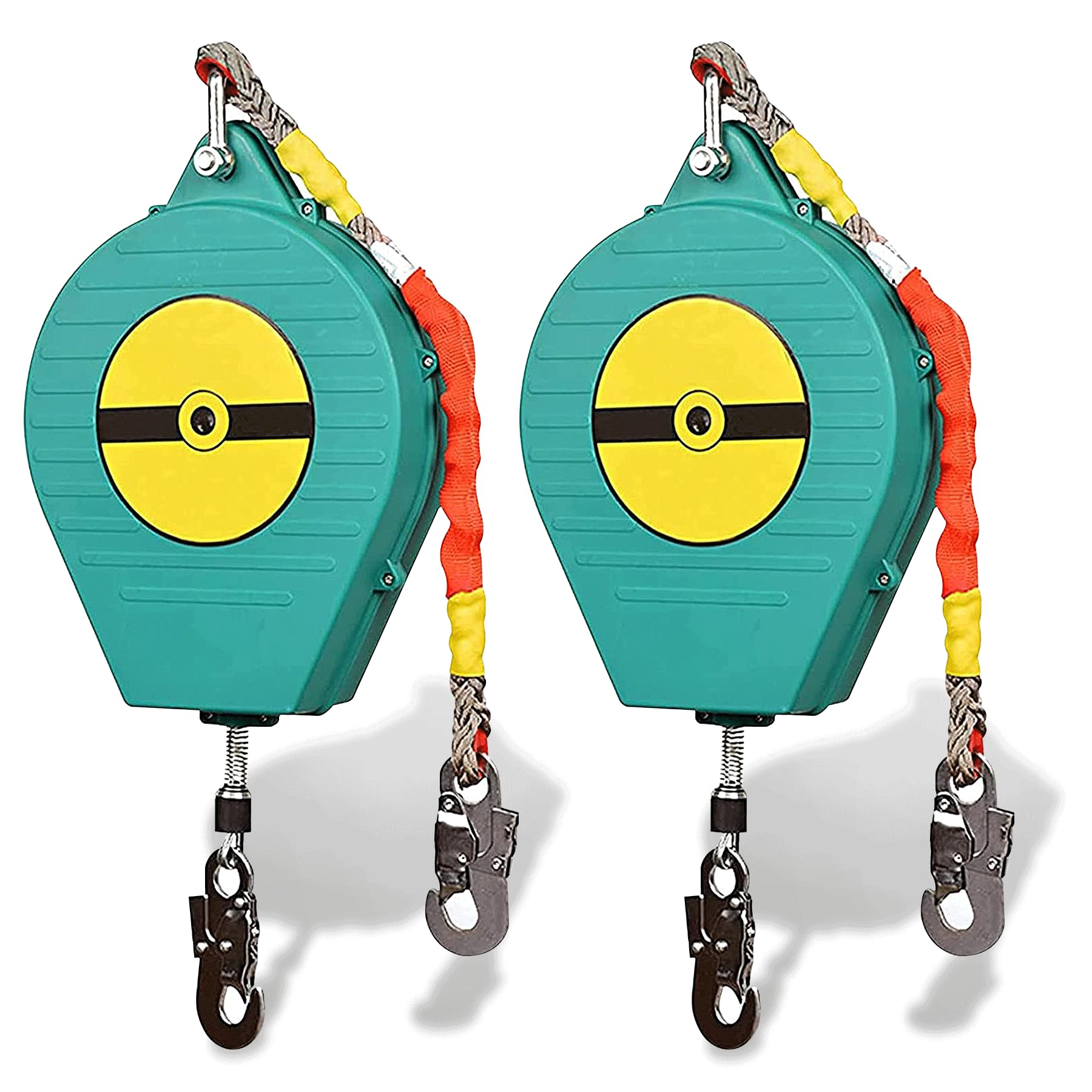 2 pc Dispositivo Anticaduta a Richiamo Automatico, 3-20m Cavo di Sicurezza Anticaduta con Design Autobloccante, Attrezzature Protezione Personale per Tetto e Lavoro Aereo(Size:3m)