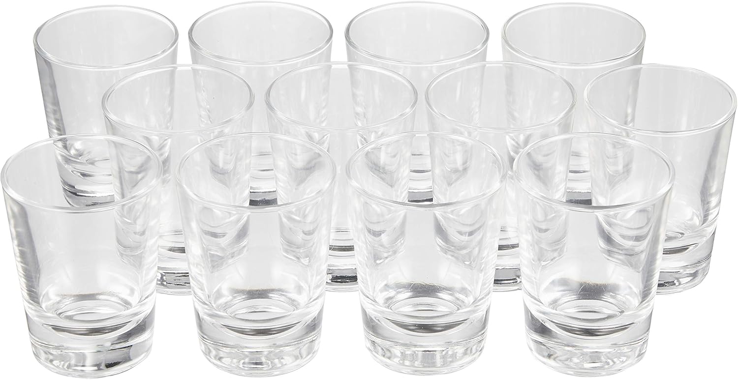 ADERIA W Whiskey Shot Glasses, 1.9 fl oz (55 ml), 12 Pieces, Made in Japan, Chamisul, Tequila, Cold Sake, Shot Glass, Liquor, Glass Cup, Capacity 1.0 fl oz (30 ml), 60 ml, 1 oz, 2 oz, 1 oz, 2 oz,