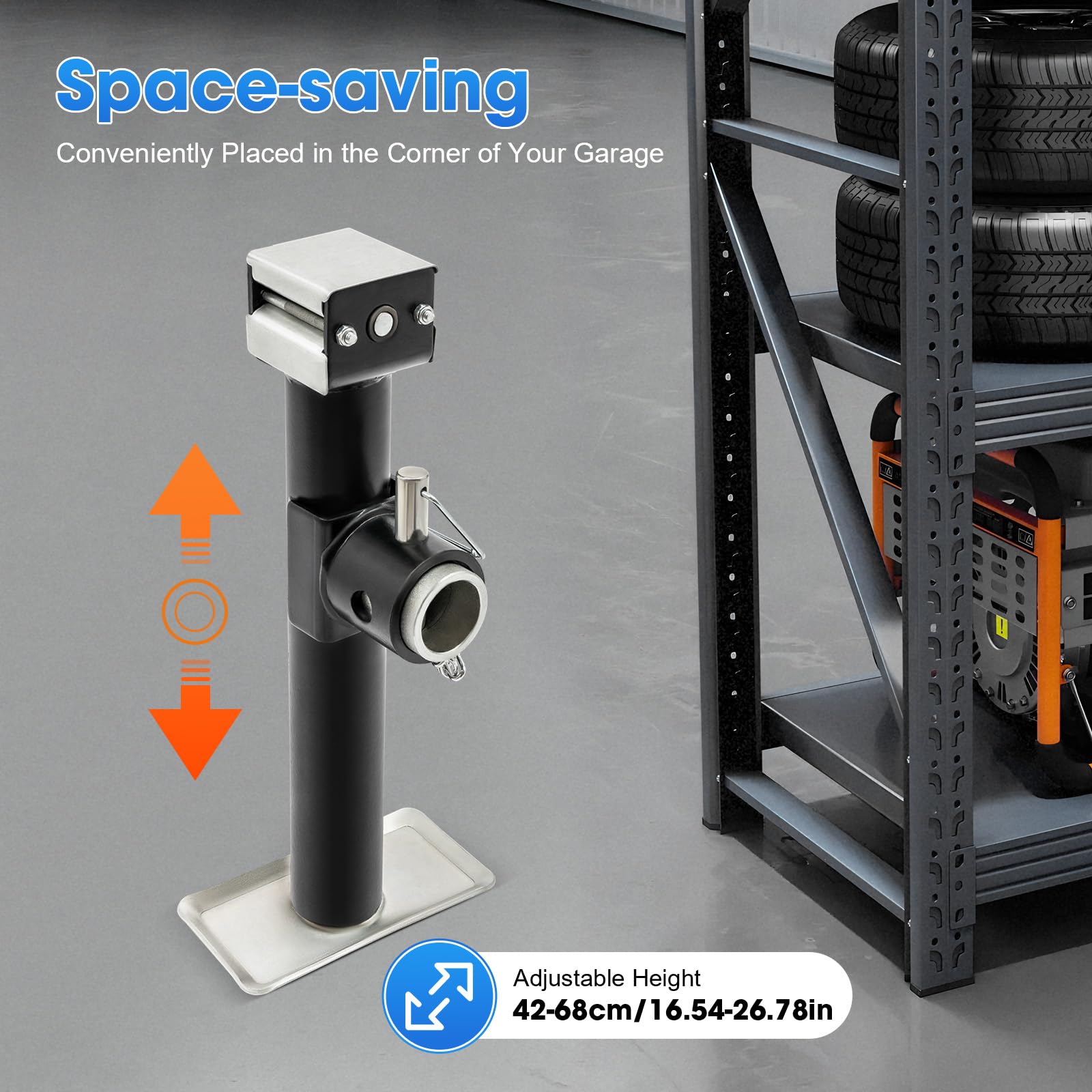 Stabile Anhänger Stützlasten Set - Verstellbare Hubjacken Für Wohnwagen & Schwere Anhänger Bis 2t