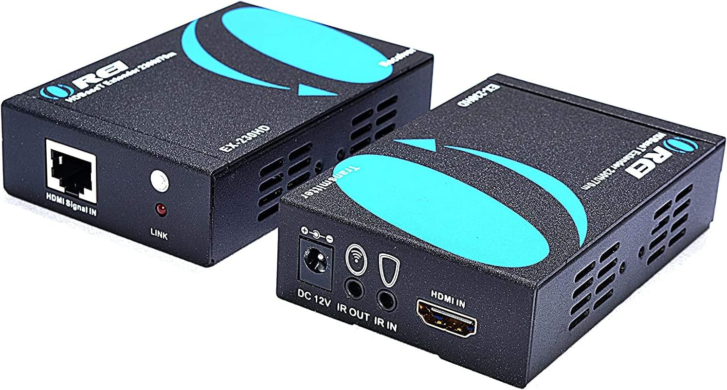 OREI EX-230HD HDBaseT HDMI Extender Over Single CAT5e/CAT6 Cable 1080p Up to 230-Feet
