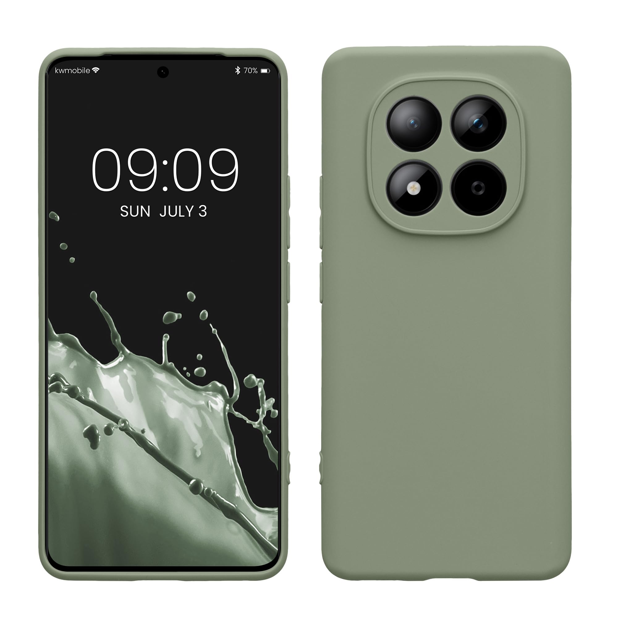 kwmobile Carcasa Compatible con Xiaomi Redmi Note 14 Pro 5G / Poco X7 Funda - Funda Ultrafina de TPU con Bordes elevados - Lavanda Metalizado — view 88
