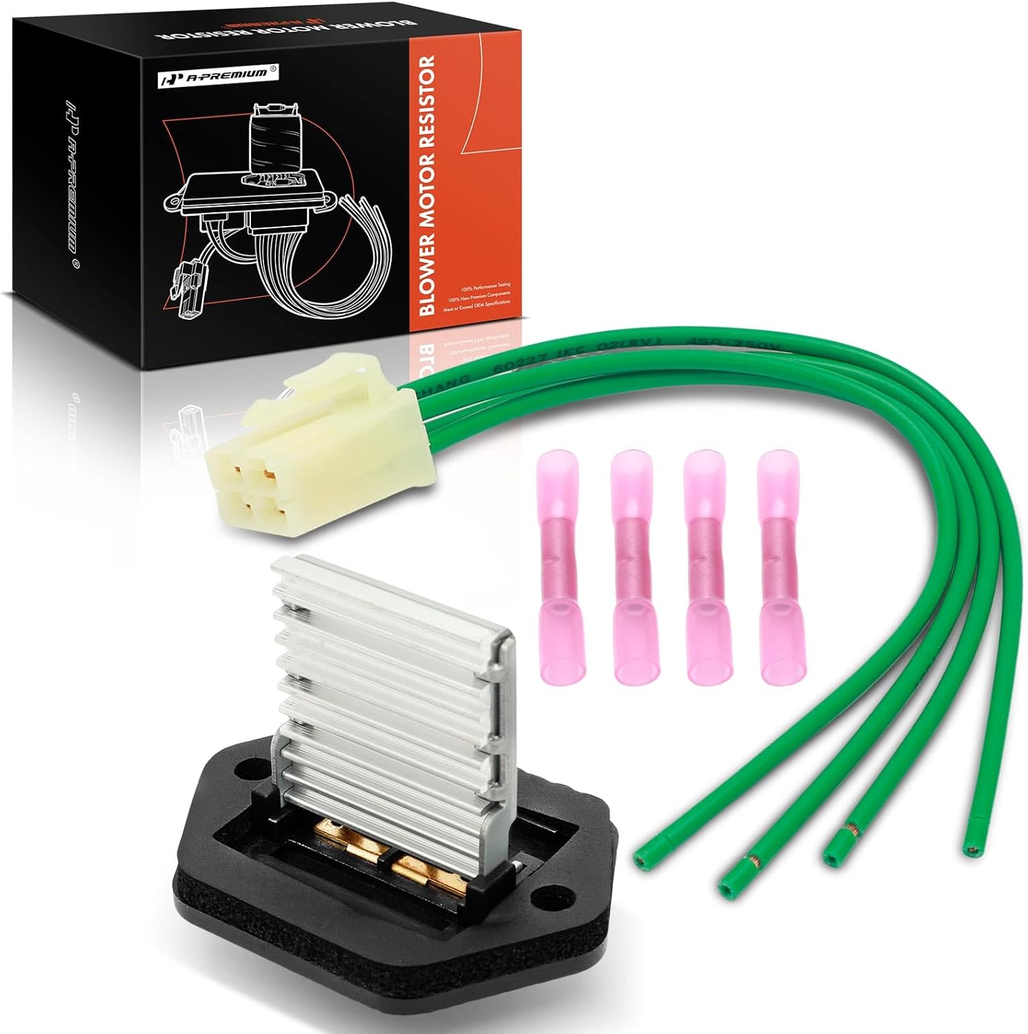 A-Premium Front HVAC Blower Motor Resistor Compatible with Kia Sportage 2001-2002 - with Wire Harness Kit, Replace# K08A61R20, 0K08A61R20A