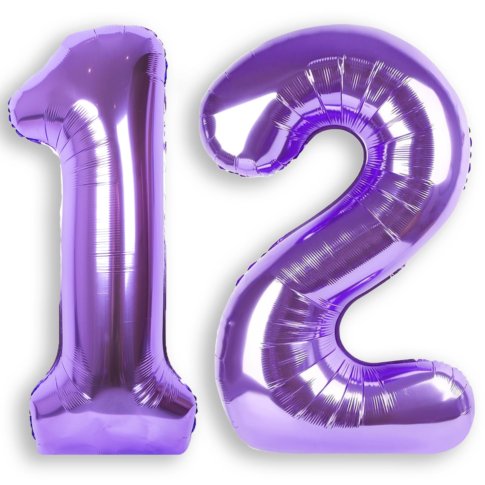 RainbowQ Party Purple Number 12 Balloon 40Inch Big 0-40 Foil Large Balloons