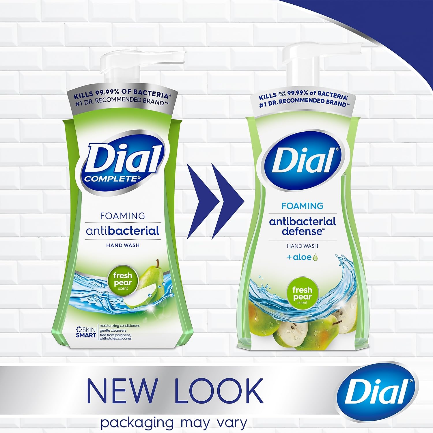 Dial Antibacterial Defense Foaming Hand Soap, Fresh Pear Scent, 10 Fl. Oz., 8/Carton (17000347219)
