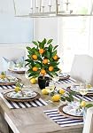 Artificial Potted Plants 15.7 inches Fake Orange Tree Artificial Citrus Fruit Plant with Black Pot Faux Plants Indoor for Home,Office, Living Room Table, Desk