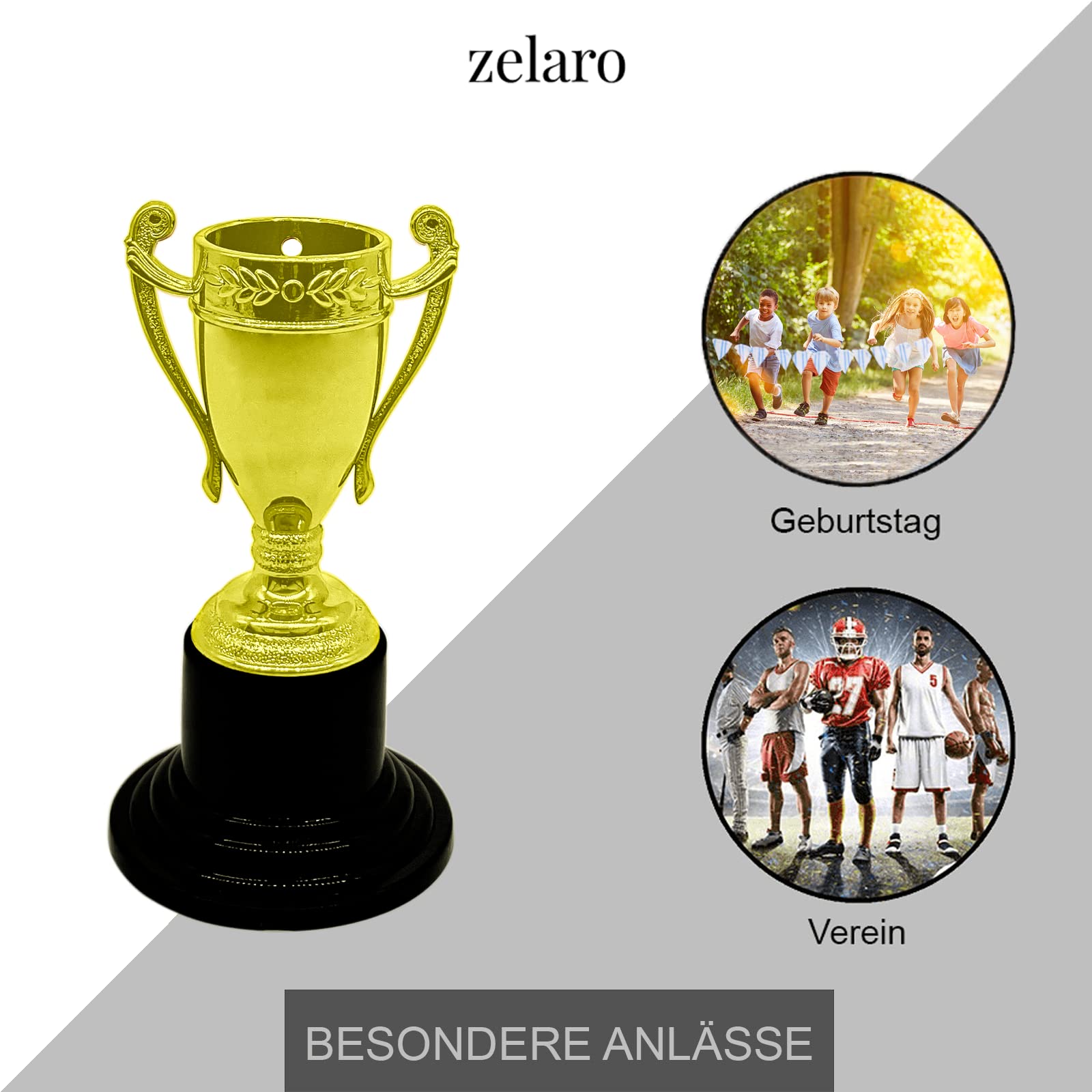 Mini Trofei Per Bambini - 3 Pezzi Oro, Argento, Bronzo - 8.2x5.6cm - Per Sport E Giochi - Foto 7