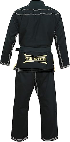 Miniatura 4 de Twister Black Mamba Brazilian Jiu Jitsu Gi Uniforme BJJ Preencogido Con cinturón BJJ GRATIS y bolsa Gi GRATIS