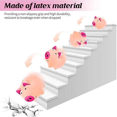 Miniatura 5 de Alcancía para niñas para niños, alcancía de plástico rosa claro, juguete lindo, alcancía irrompible para niños, banco de dinero para niños pequeños,