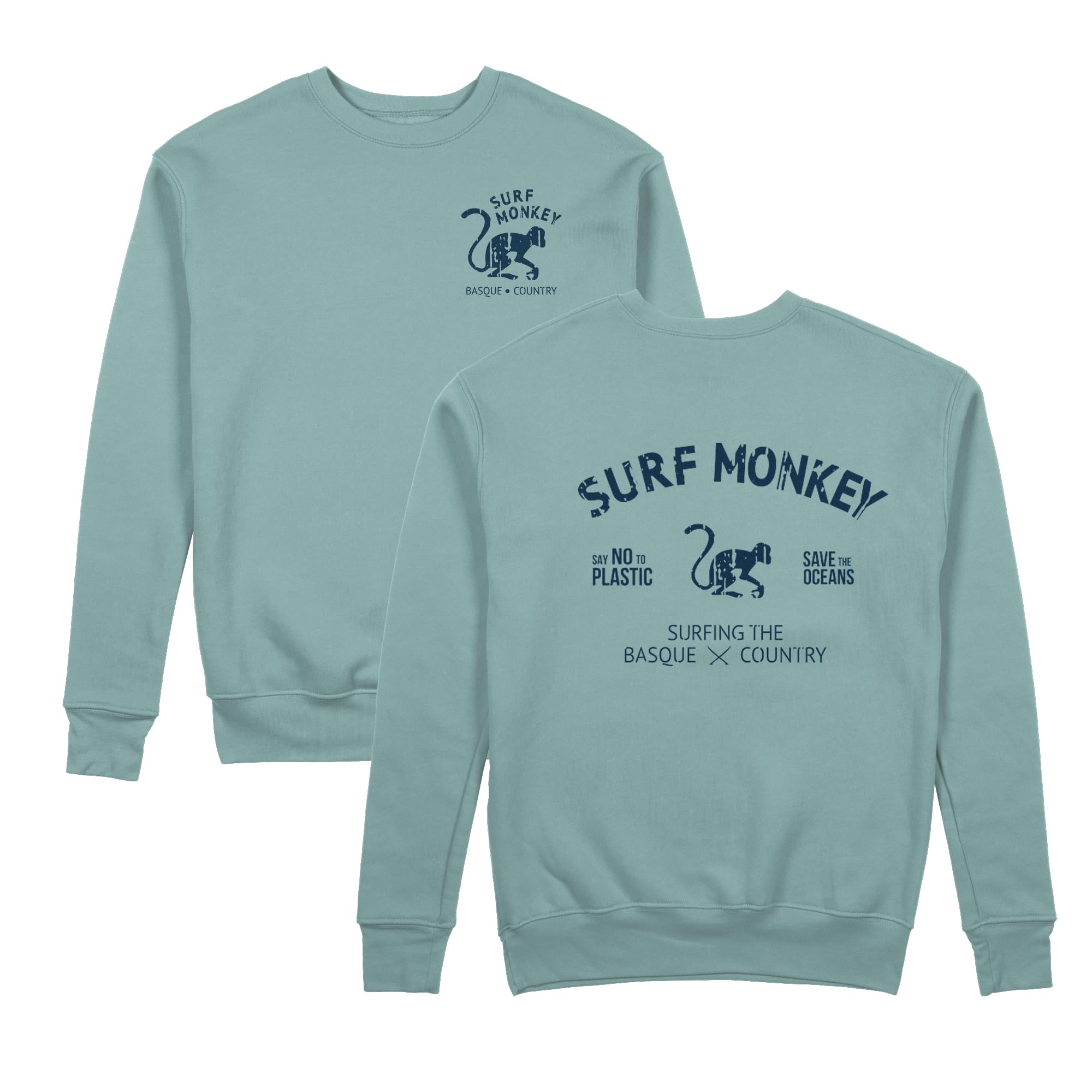 Surf Monkey Organiczna bluza z okrągłym dekoltem Save The Oceans