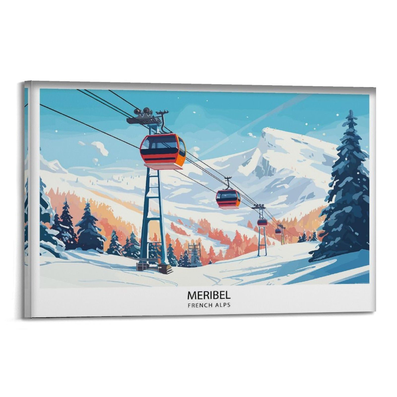 xiaoxiaoshen Meribel Travel Ski Resort France E_3 Canvas Poster Wall Art Prints Room Aesthetic Murals Bedroom And Living Decorations 24x36inch(60x90cm)
