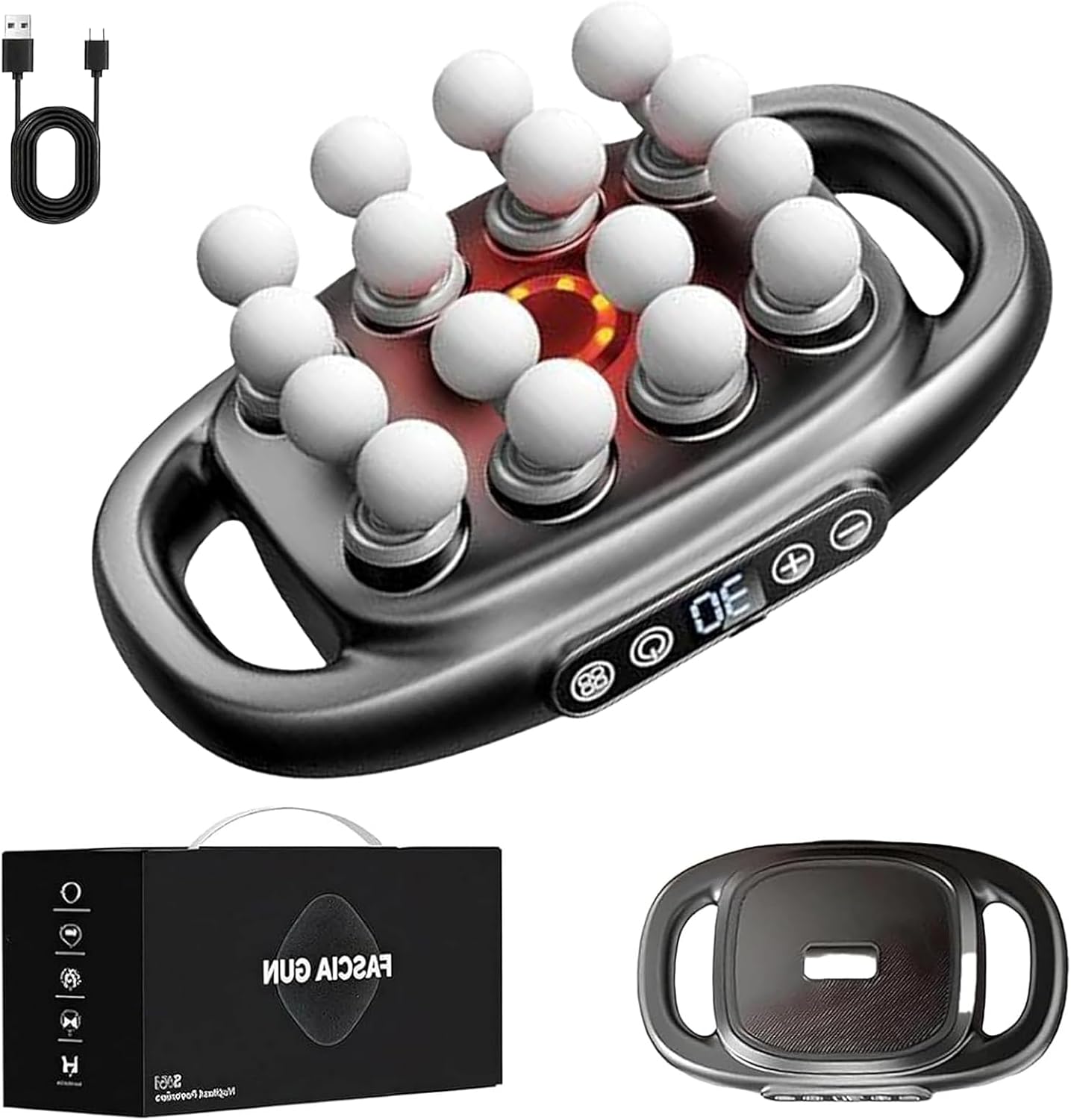 Therapulse Pro Massage, 2026 New Evasea Massager, 16 Head Massage, with 3 Modes & 30 Intensities, for Legs, Waist, Buttocks (16 Heads Gray) Therapulse Pro Massage, 2026 New Evasea Massager, 16 Head Massage, with 3 Modes & 30 Intensities, for Legs, Waist, Buttocks (16 Heads Gray)