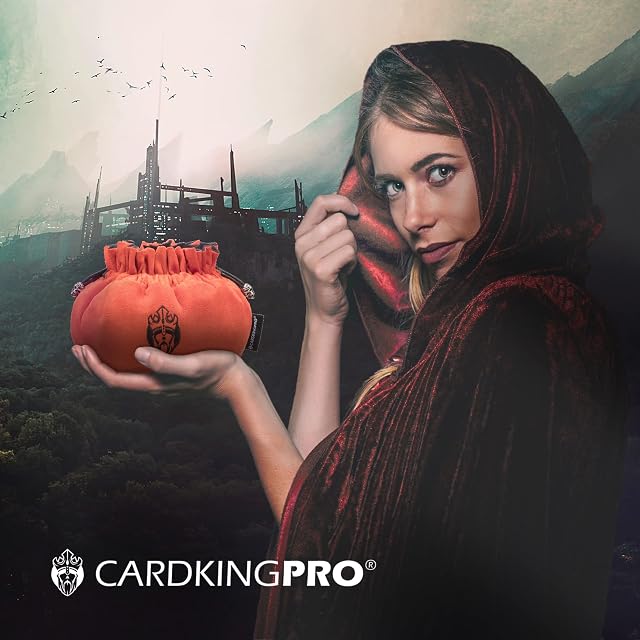 Foto 4 de 8 de CardKingPro - Bolsas de Dados Inmensas con Bolsillos - Naranja - Capacidad para 150+
