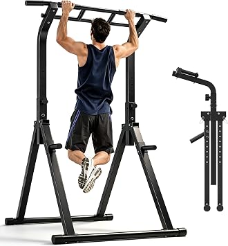 ZENOVA Pull Up Bar, Multi-Function Freestanding Power Tower Dip Station