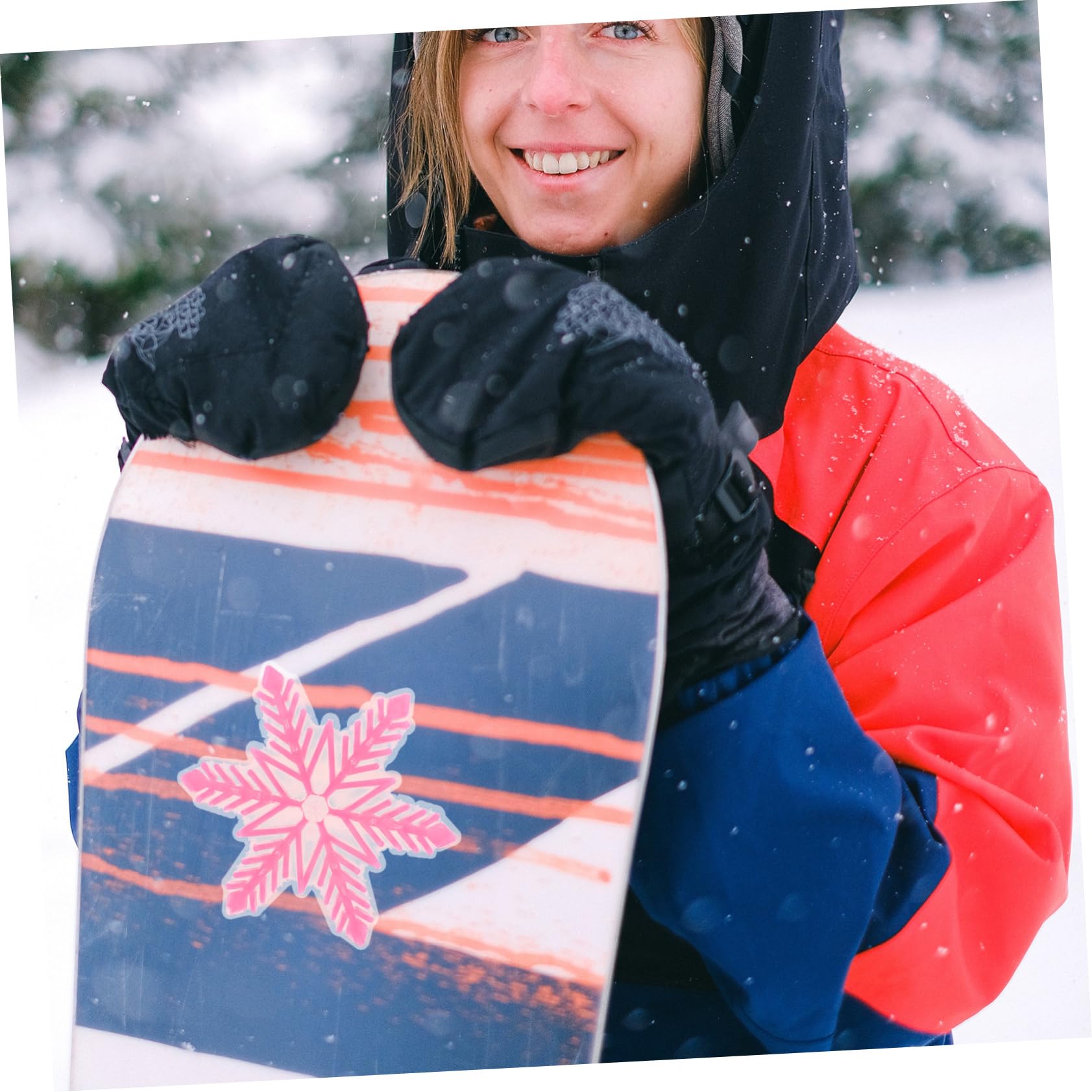 GANAZONO Autocollants Antidérapants pour Snowboard De Neige pour Enfants Patin De Traction pour Planche à Neige Accessoires De Ski Bottes De Neige Pantalon De Ski Rose PVC