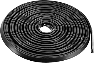 Rubber Edge Trim U Seal Fits 0.1-1.5mm Edge 16.4Ft Length, U Channel Edge Trim Rubber Seal, U Shape Weather Stripping for Edge Protector