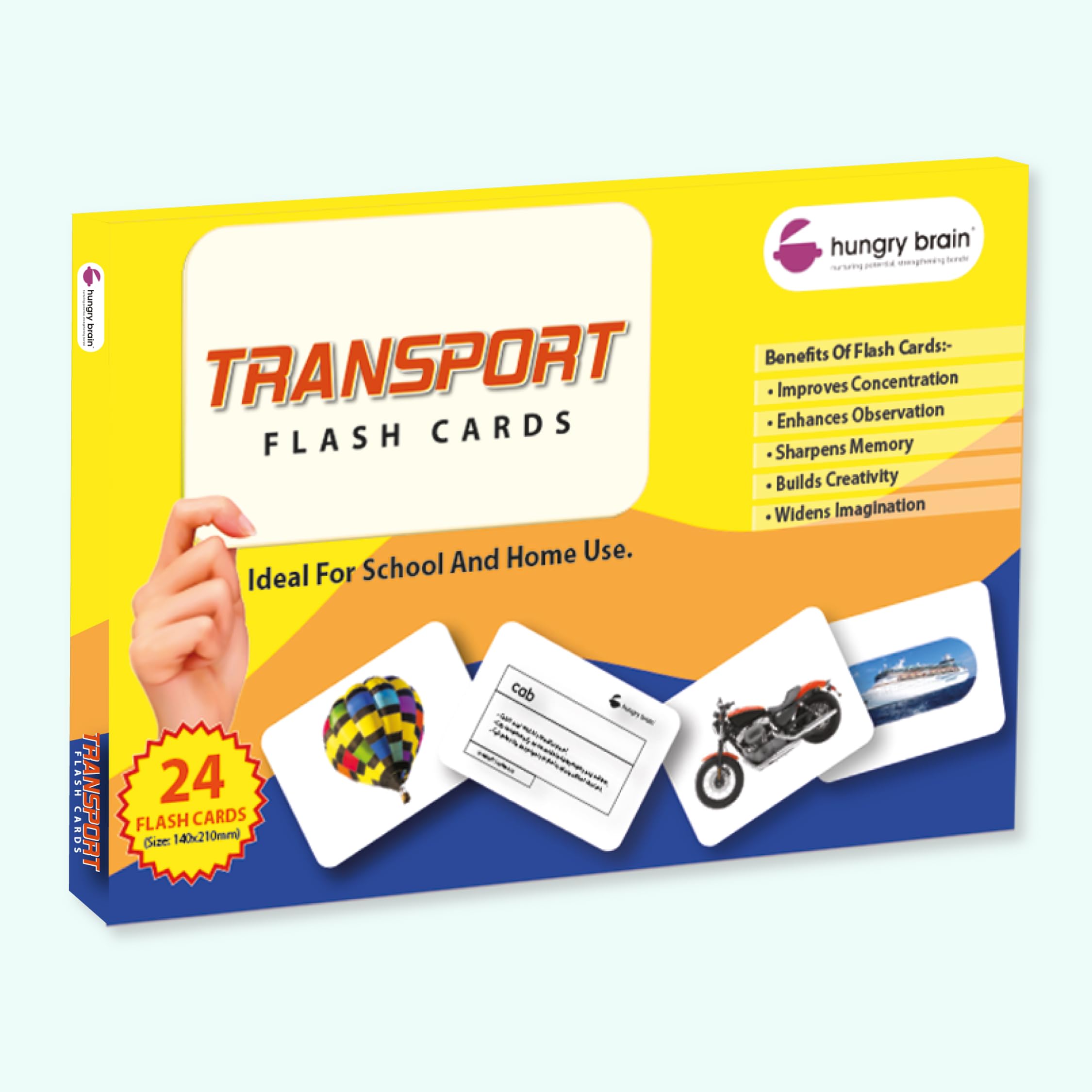 hungry brain Toddler Flash Cards Transport, Double-Sided Flash Cards for Toddlers 1-4 Years, 24 Real Image Cards, Montessori Toys, Educational Preschool Learning Activities for Kids (B0DCW7RWFD) Amazon Price History, Amazon Price Tracker