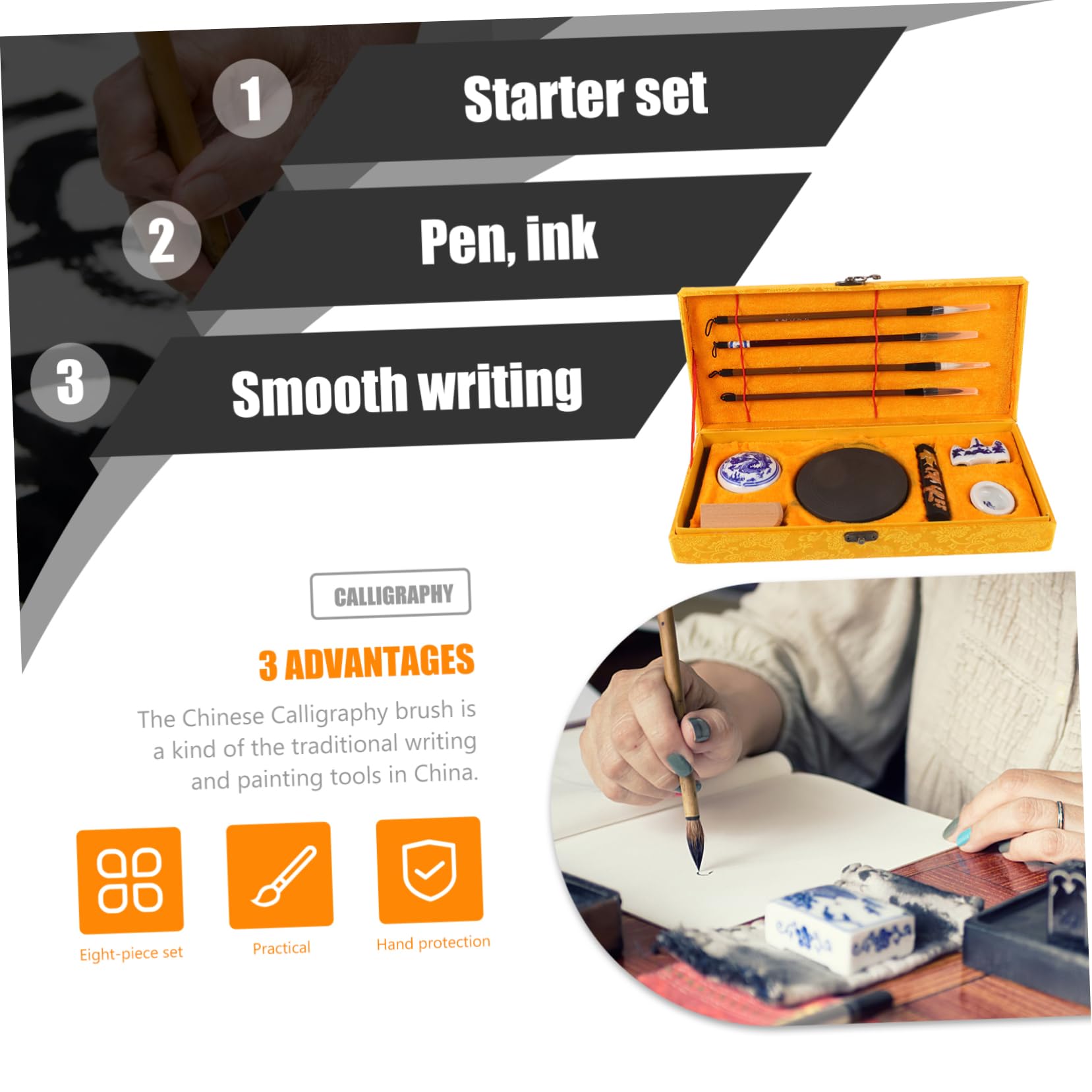 Decorazioni Scuola Pennello per Inchiostro Portatile Kit Calligrafia