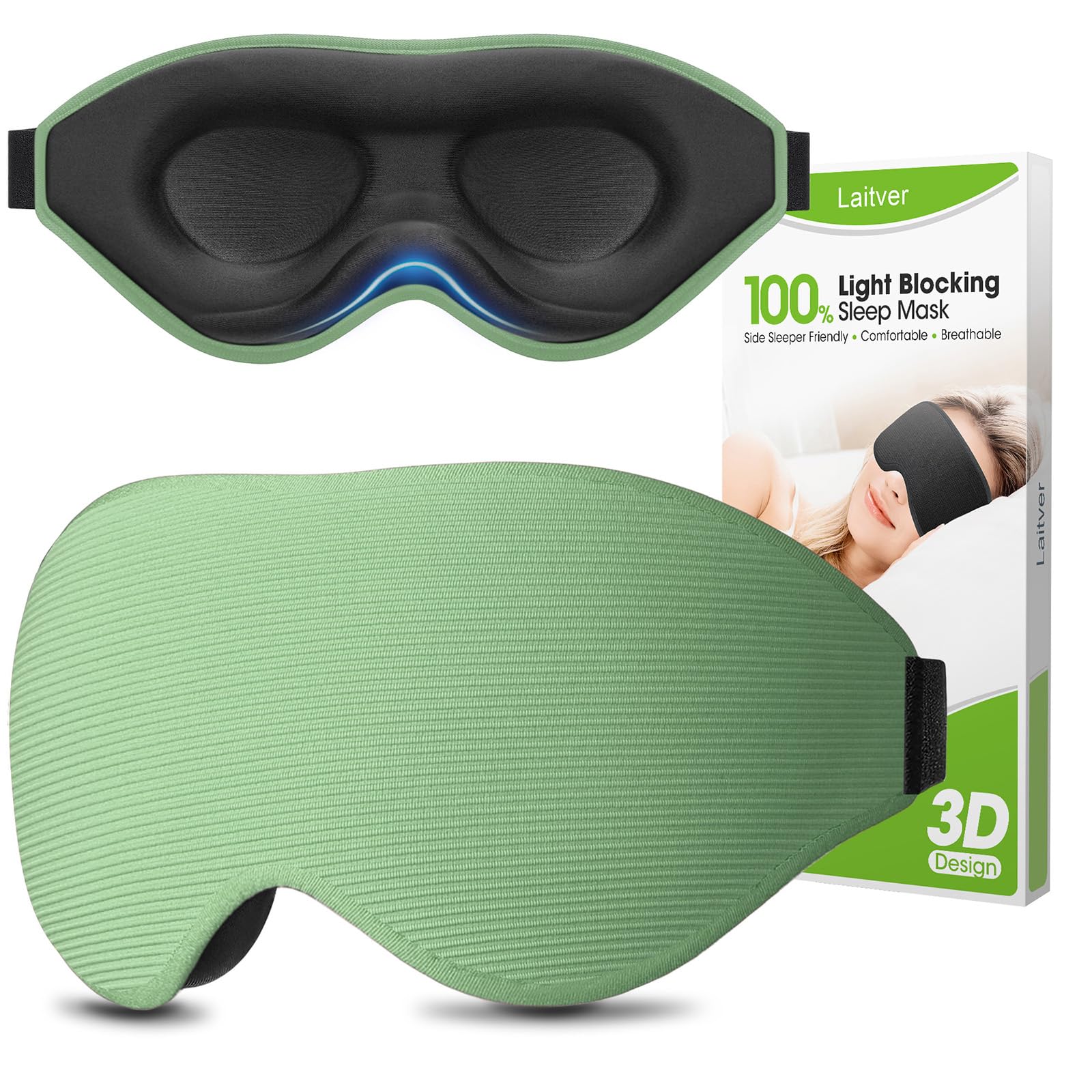 LOVE EYE Schlafmaske Mit Bluetooth-Kopfhörer – 3D-Augenmaske Für Seitenschläfer & Reisen