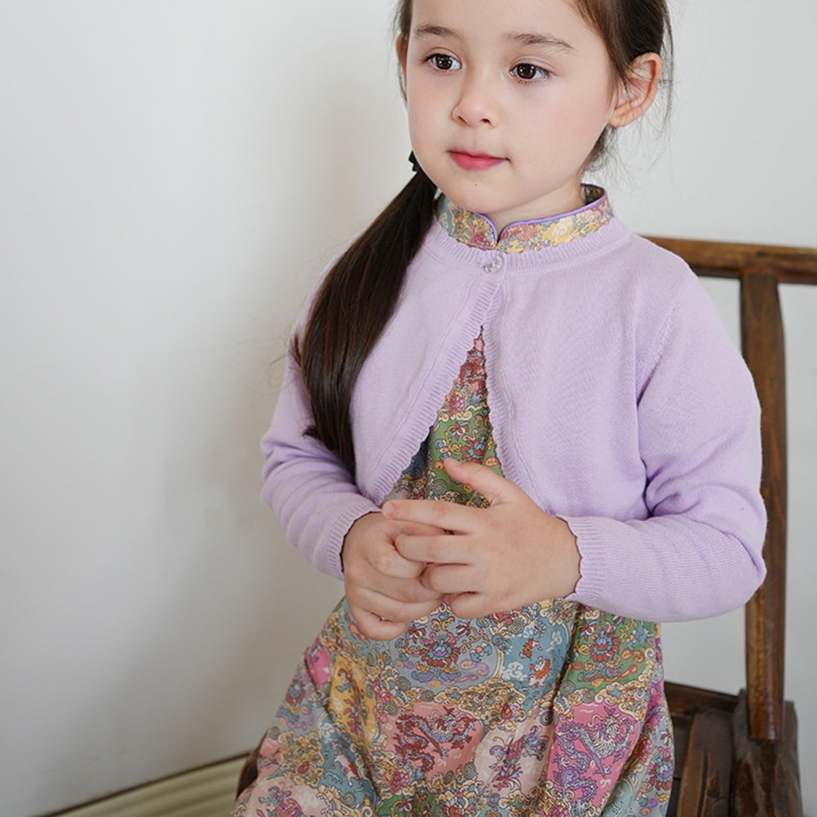 Generisch Bolero de punto lindo para niñas, chaqueta corta para cumpleaños y celebraciones | Bolero para niña de cumpleaños, suave chaqueta de punto para vestidos de fiesta