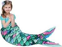 Vista 9 de WERNNSAI Manta de Cola de Sirena - Mantas Vestibles de Sirena para Adultos, Mujeres, Niñas, Todas las Estaciones, de Franela Suave, Bolsas de Dormir