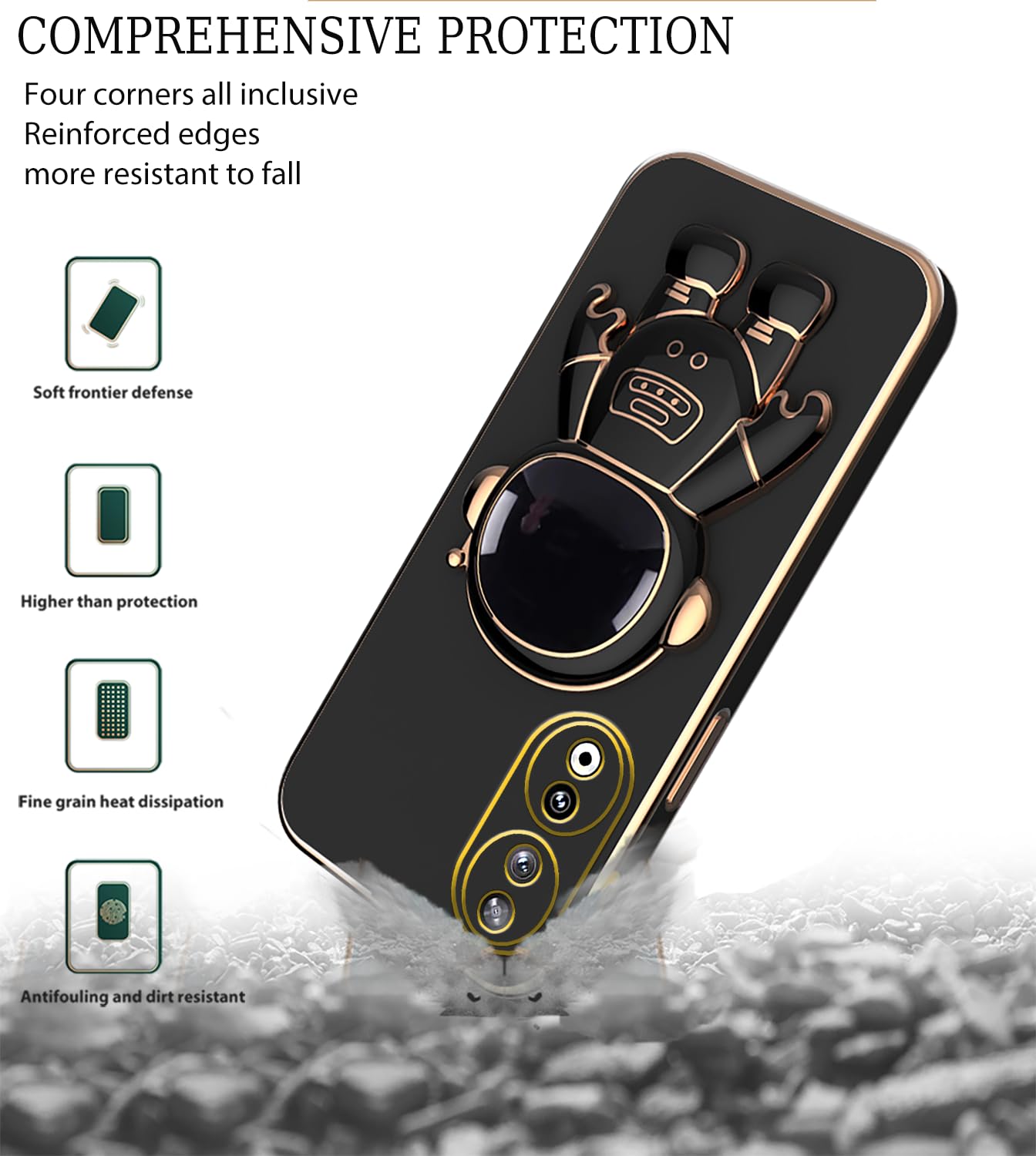 Custodia In Silicone Per Honor 90 Con Motivo 3D - Antiurto, Morbida E Sottile - DESSEN 8265