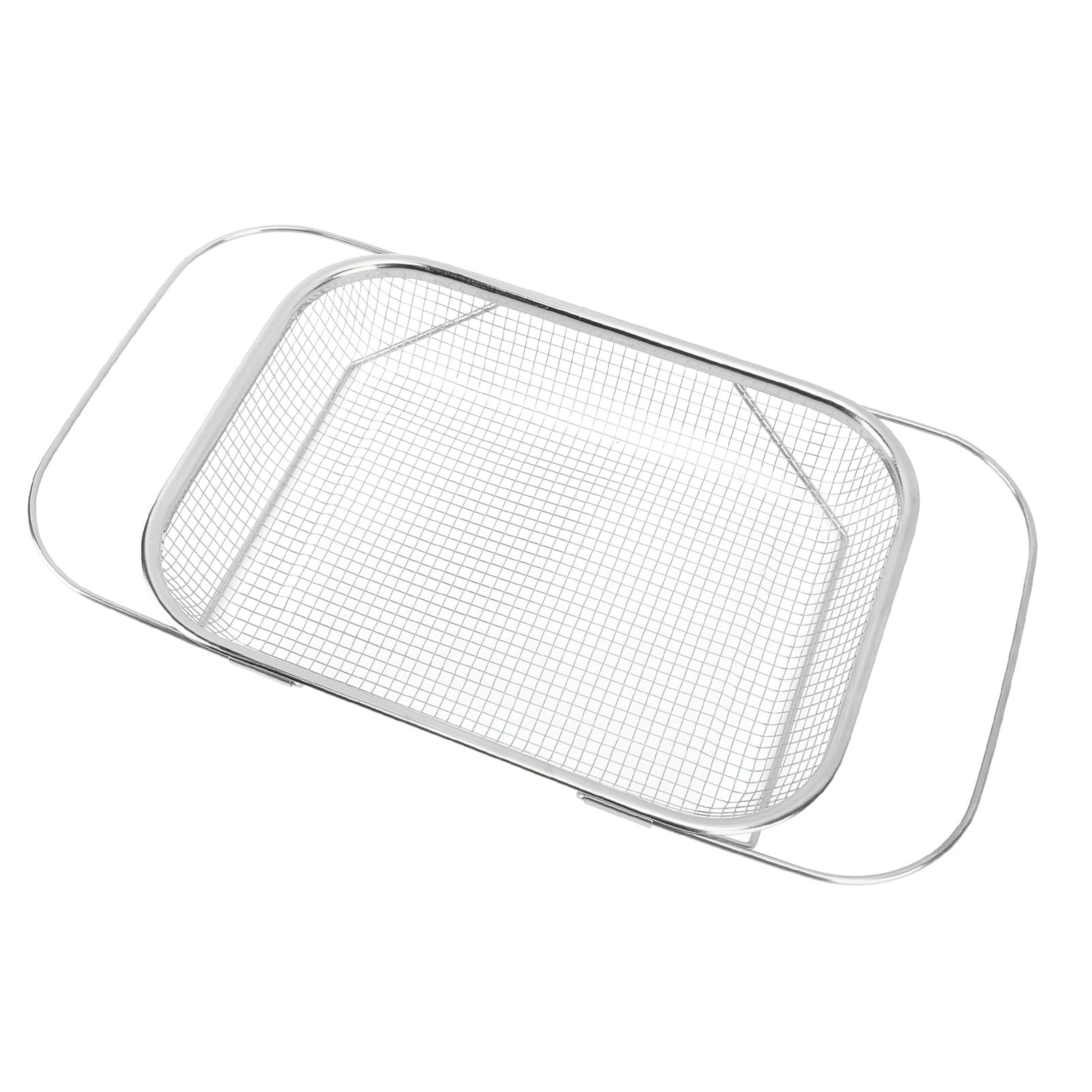Large Expandable Stainless Steel Over The Sink Colander Strainer, Fine Mesh Basket for Kitchen Sink, with Handles, Easy to and Store, Efficient Cooking Preparation (Silver)