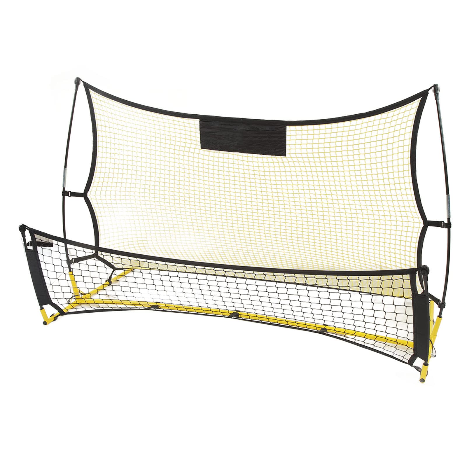 Hidyliu Rete da Rimbalzo da Calcio, Design Durevole 2 in 1, per Allenamento di abilità Calcistiche nel Parco in Giardino, Gialla e Nera